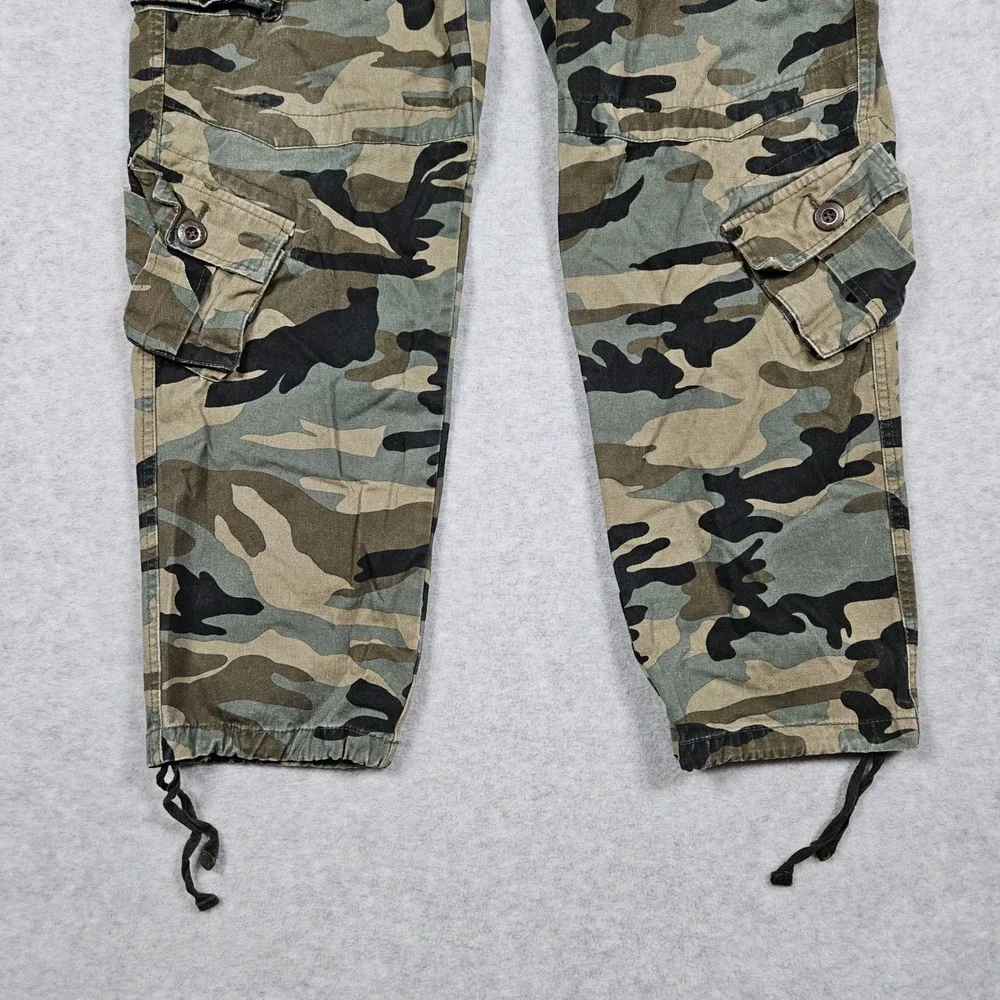 Mustway Men's 36 Green Camo Cargo Pants Tactical Military Utility Paratrooper